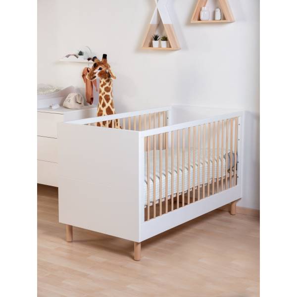CHILDHOME WONDER Cot Bed + Slats 70x140 - White
