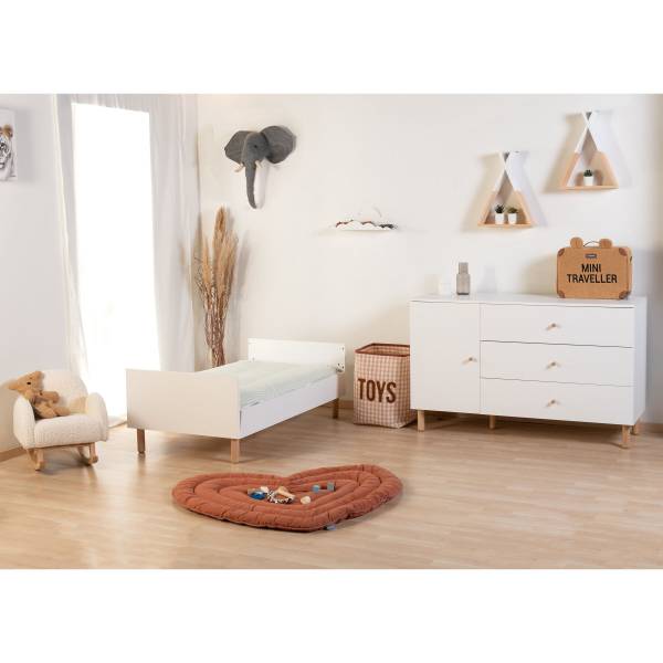 CHILDHOME WONDER Dresser 3 Drawers+1 Door + Changing Unit - White