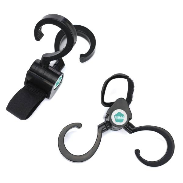 FILLIKID Carry Hooks for Stroller & Pram 2pcs - Black