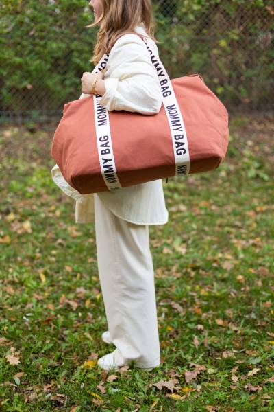 CHILDHOME Mommy Bag Signature Canvas - Terracotta