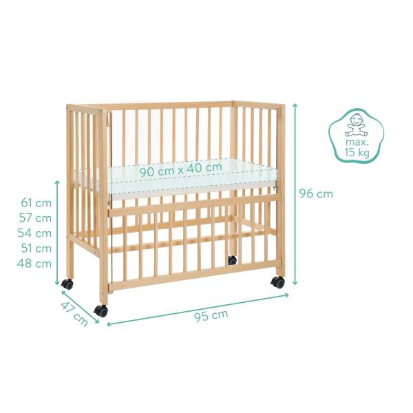 FILLIKID Bedside Crib Cocon Plus - Natural