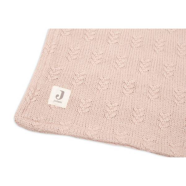 JOLLEIN Blanket 100x150 Grain Knit - Wild Rose