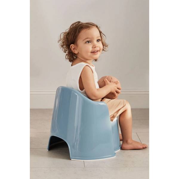 BABYBJORN Potty Chair - Deep Blue/White