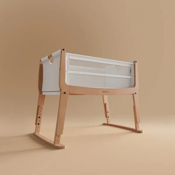 SNUZPOD Studio Bedside Crib - Stockholm Natural