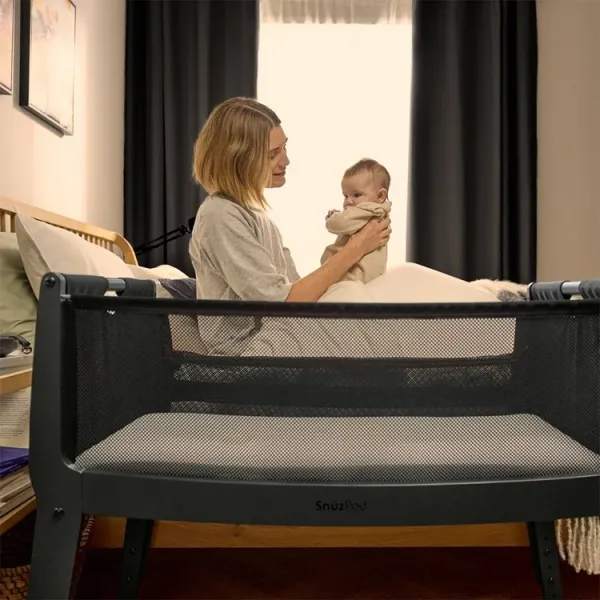 SNUZPOD Studio Bedside Crib - Brooklyn Graphite