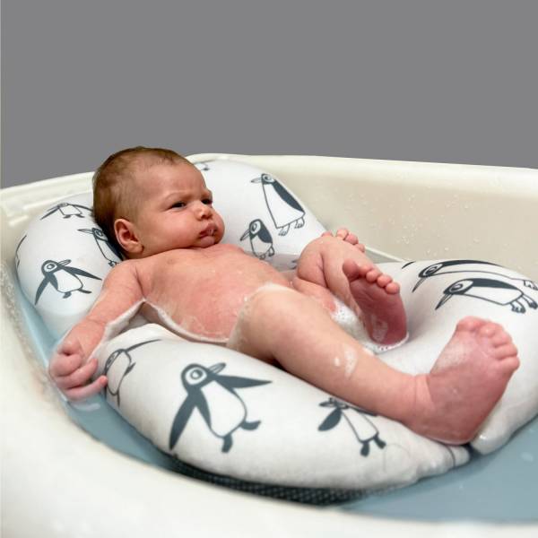 SIMPLY GOOD Baby Floaty - Penquin Grey on Beige