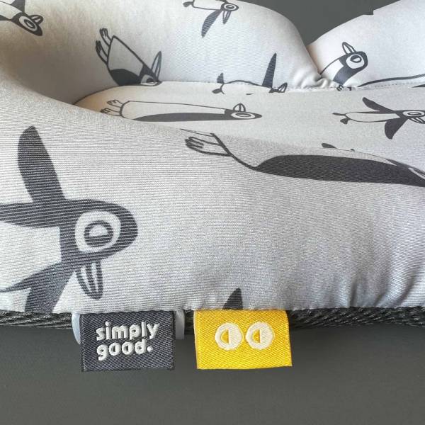 SIMPLY GOOD Baby Floaty - Penquin Grey on Beige