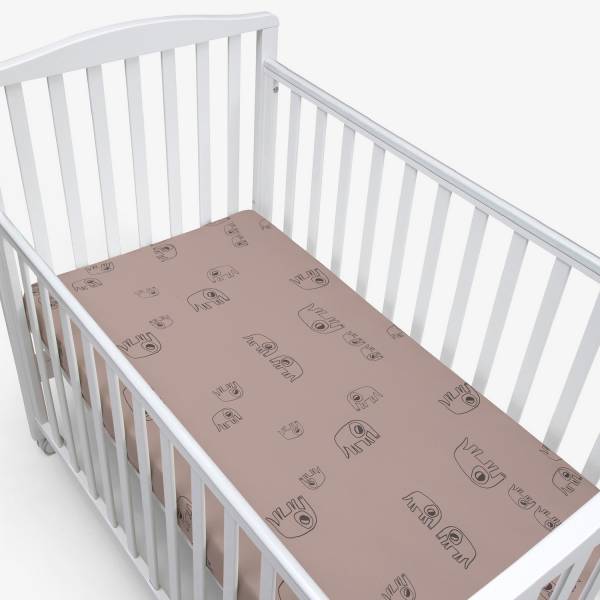 SIMPLY GOOD Sheets 2Pack Crib 50x90 - Elephants LIght Pink