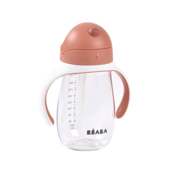 BEABA Straw cup 300ml - Terracotta