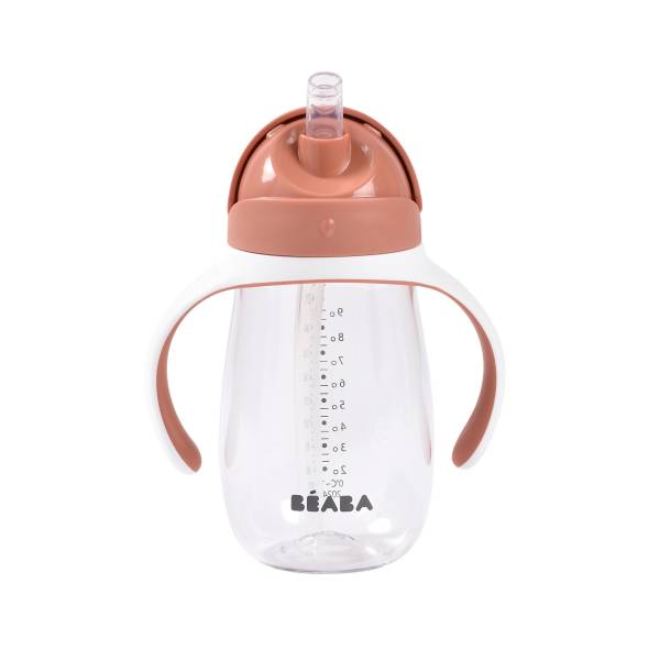 BEABA Straw cup 300ml - Terracotta