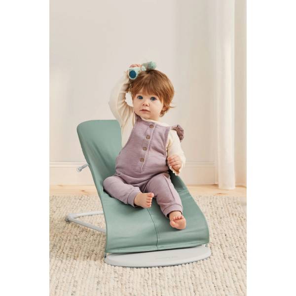 BABYBJORN Bouncer - Woven Jersey Light Sage/Grey