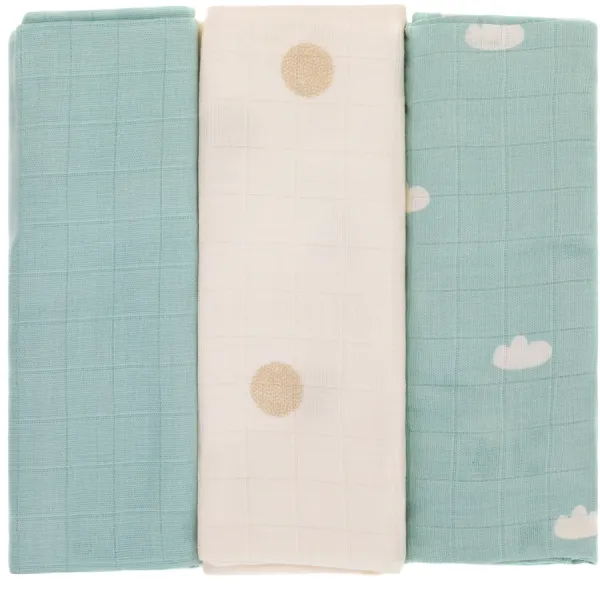 FILLIKID Muslin Nappies3pcs 75x75cm - Dots