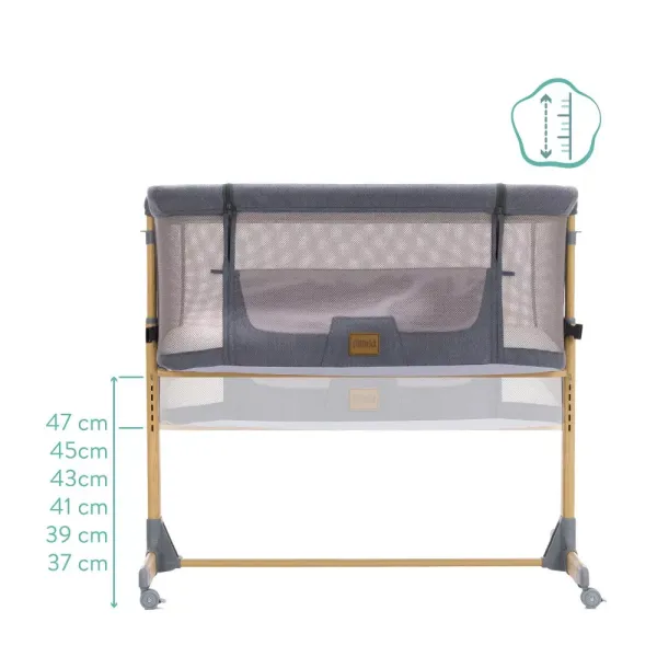 FILLIKID Bedside Crib -Grey