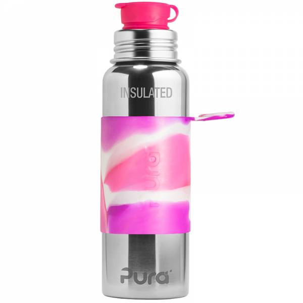 PURA Sport Bottle Insulated 650ml Pink Swirl 