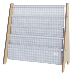 3 SPROUTS Book Rack - Gingham/Blue