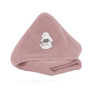 FILLIKID Hooded Towel 75x75cm - Rabbit Pink