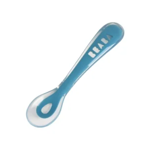 BEABA Spoon 2nd Age Silicone Spoon - Blue