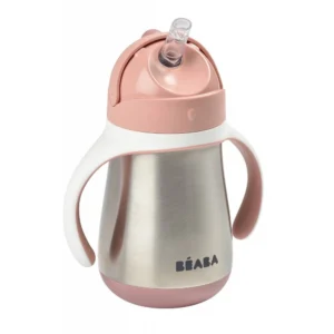 BEABA Stainless Steel Cup Straw 250ml - Pink