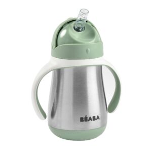 BEABA Stainless Steel Cup Straw 250ml - Sage Green
