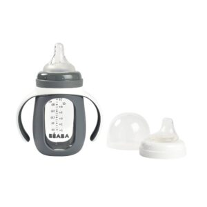 BEABA Glass Bottle + Silicone Sleeve 210ml - Mineral S