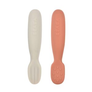 BEABA PreSpoon set of 2 - Terracota/Velvet Grey