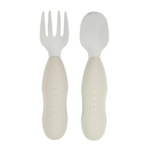 BEABA PreCutlery Stainless Steel Set x2 - Velvet Grey