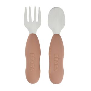 BEABA PreCutlery Stainless Steel Set x2 - Praline