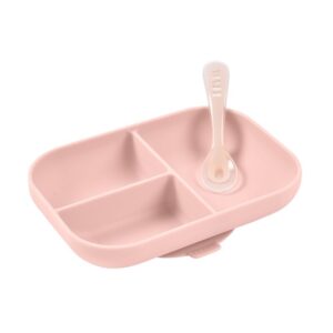 BEABA Silicone Meal Set 2pcs Divided  - Cotton Candy