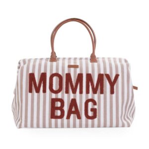 CHILDHOME Mommy Bag - Stripes Nude Terracotta