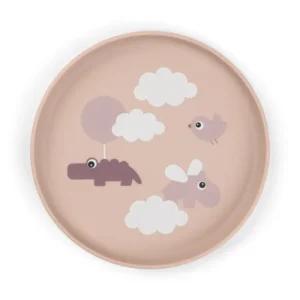 DONE BY DEER Foodie Plate Happy Clouds - Powder