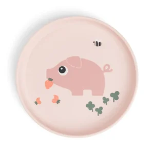 DONE BY DEER Foodie Plate Tiny Farm - Powder