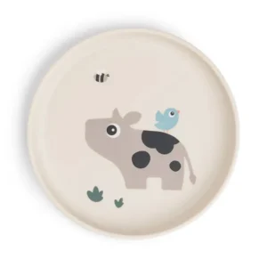 DONE BY DEER Foodie Plate Tiny Farm - Sand