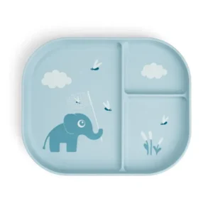 DONE BY DEER Foodie Compartment Plate Elphee - Blue