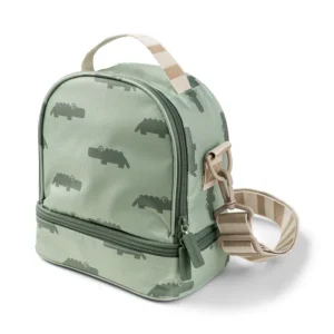 DONE BY DEER Kids Insulated Lunch Bag Croco - Green