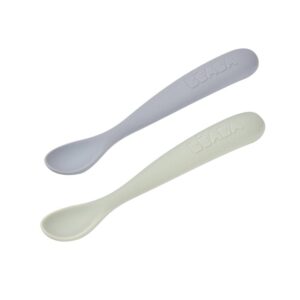 BEABA Spoon for my first meals Set x 2 - Pebble / Green