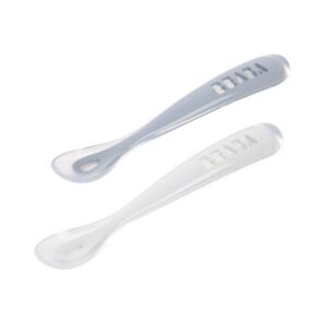 BEABA Spoon for my first meals Set x 2 - Pebble/Blue