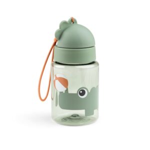 DONE BY DEER Straw Bottle 280ml Playground - Green