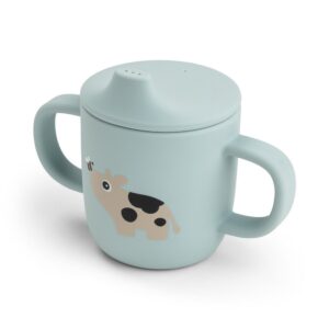 DONE BY DEER Silicone Spout cup Tiny Farm - Blue