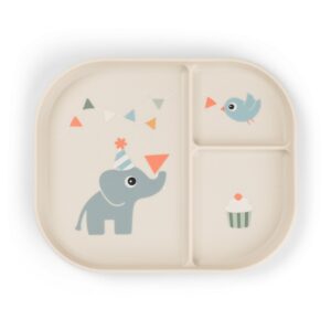 DONE BY DEER Foodie Compartment Plate Celebration - Sand