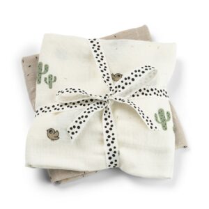 DONE BY DEER Burp cloth 2-pack Lalee - Sand