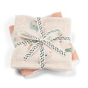 DONE BY DEER Burp cloth 2-pack Celebration - Powder