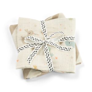 DONE BY DEER Burp cloth 2-pack Celebration - Sand