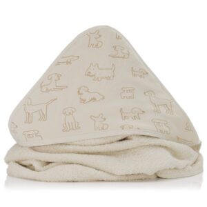FILLIKID Hooded Towel 75x75cm - Dog Beige
