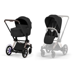 CYBEX ePRIAM5 Comfort + Fold Carrycot - Rosegold_Sepia Black