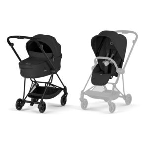 CYBEX MIOS4 Comfort + Fold Carrycot - Matt Black_Sepia Black