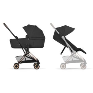 CYBEX COYA Comfort + Fold Carrycot - Rosegold_Sepia Black