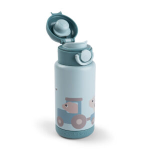 DONE BY DEER Insulated bottle 340 ml Tiny farm - Blue
