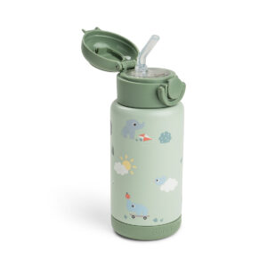 DONE BY DEER Insulated Straw Bottle 340 ml Playground - Green