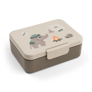 DONE BY DEER Lunch Box w/Divider Tiny trails - Sand