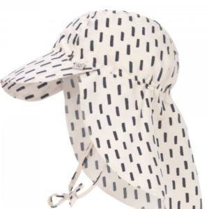 LAESSIG Splash&Fun Sun Protection Flap Hat - Strokes Offwhite Grey 18m
